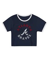 Outerstuff Toddler 2-Piece Navy Atlanta Braves Double Run T-Shirt & Shorts Set