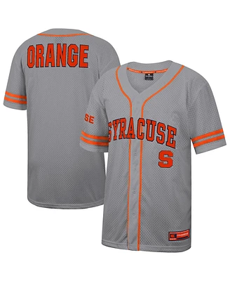Colosseum Men's Gray Syracuse Orange Free Spirited Baseball Jersey