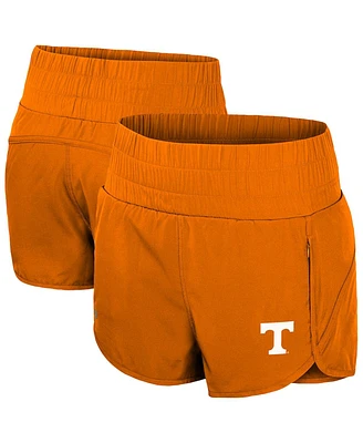 Colosseum Women's Tennessee Orange Tennessee Volunteers Stop By Smocked High Waist Shorts