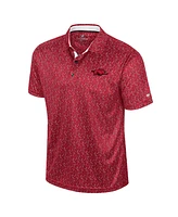 Colosseum Men's Cardinal Arkansas Razorbacks Sublimated Golf Polo Shirt