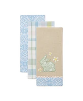 Design Imports Assorted Garden Bunny Dishtowel, Set of 3