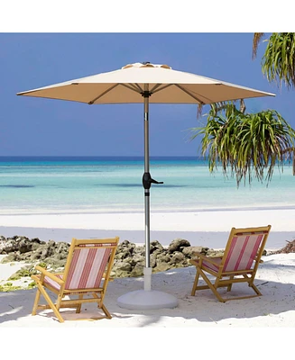 7.5FT Patio Umbrella, Outdoor Table Umbrella with Push Button Tilt and Crank, Uv Protection Waterproof Market Sun 8 Sturdy Ribs for Gard