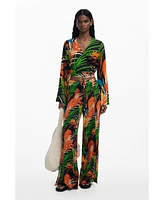 Desigual Women's Tropical wrap top