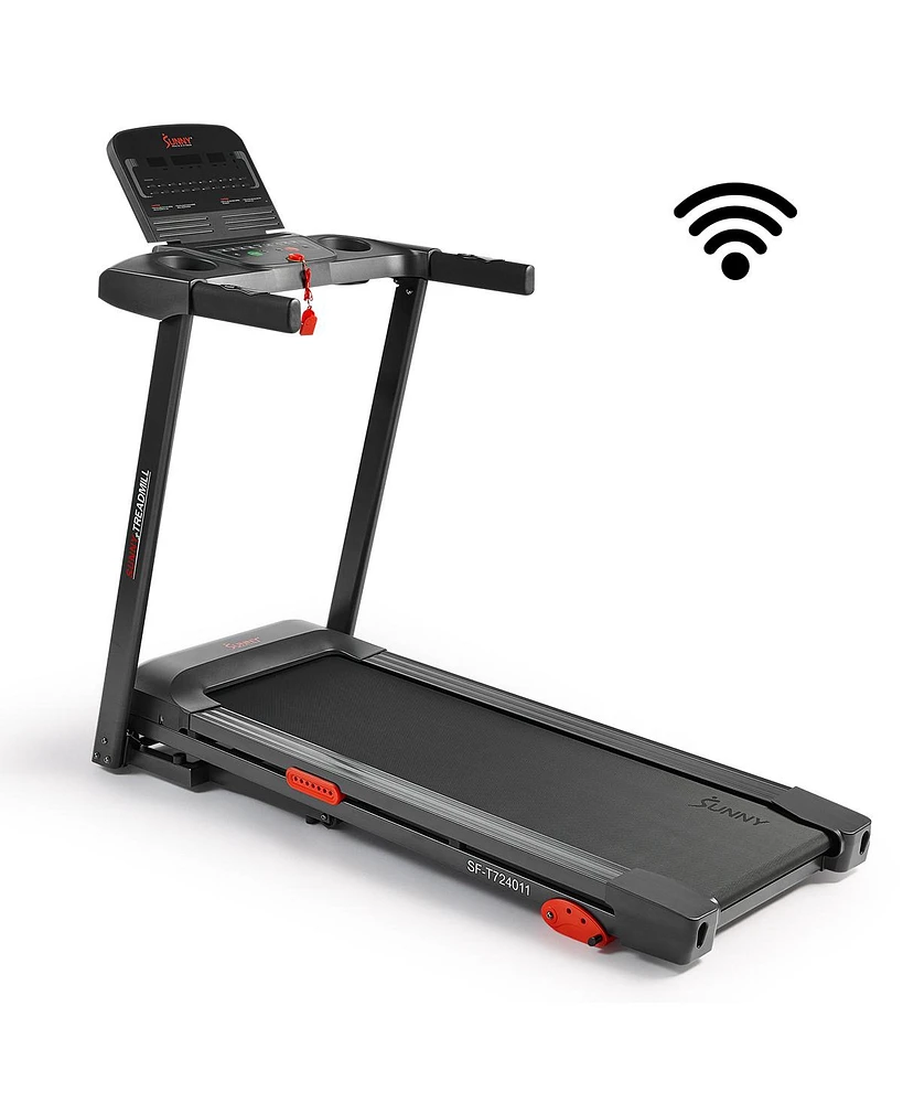 Sunny Health & Fitness Active 300 Smart Manual Incline Treadmill with WiFi & Bluetooth