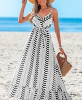 Cupshe Women's Seaside Bound Boho Maxi Beach Dress
