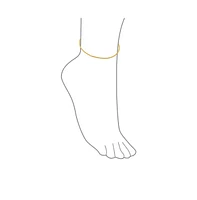 Bling Jewelry Strong Cable Rope Chain Anklet Ankle Bracelet Yellow Gold Plated .925 Sterling Silver