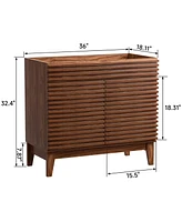 Mid-Century Freestanding Bathroom Cabinet Vanity with Storage