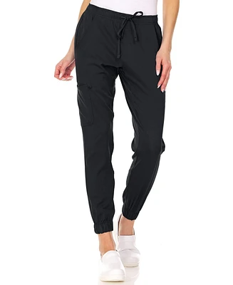 Medichic Plus Leah 5-Pocket Stretch Cargo Jogger Scrub Pants Yellow 3X Large