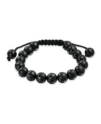 Bling Jewelry Natural Multi Stones Strand Stackable 10MM Bead Bracelet Cord String Adjustable
