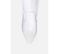 Noire Thigh High Long Boots Patent Pu