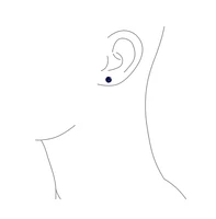 Bling Jewelry Round Solitaire Cz Stud Earrings Screw back Rose Gold Plated .925 Sterling Silver