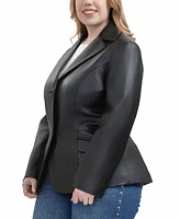 Bgsd Plus Ruth Leather Blazer Jacket
