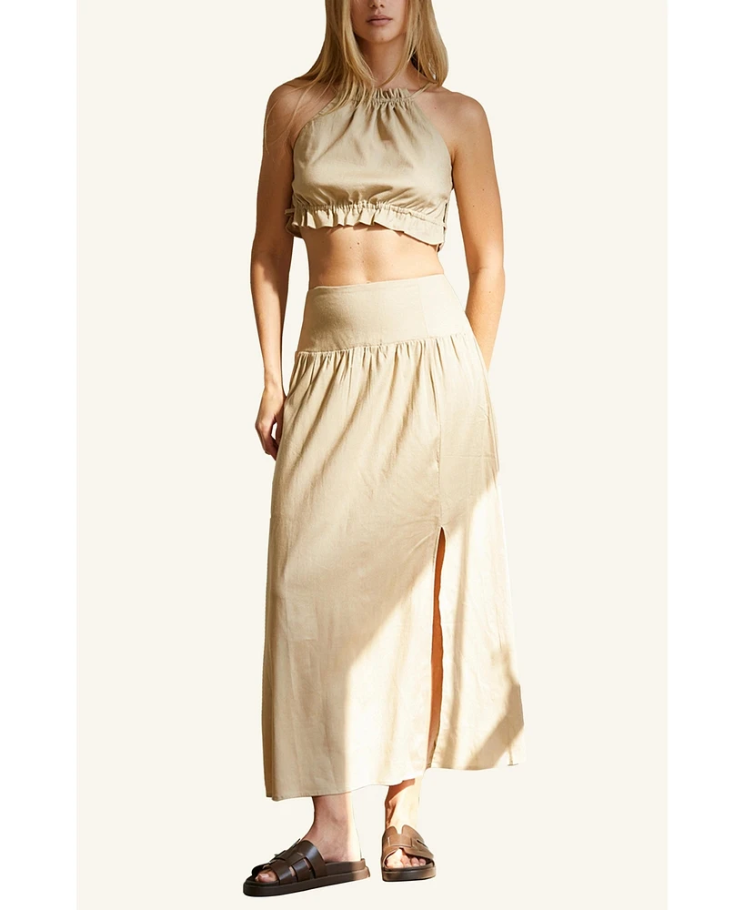 Crescent Women's Halter Skirt Set