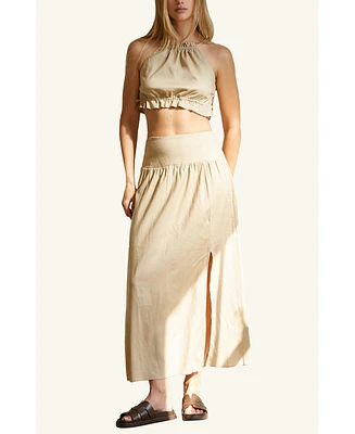 Crescent Women's Halter Skirt Set