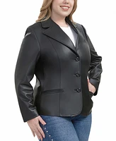 Bgsd Plus Norah Leather Blazer Jacket