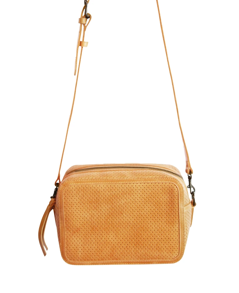 Able Medium Perforated Zipper Crossbody
