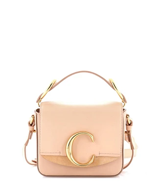 Pre-Owned Chloe Mini C Flap Bag Leather