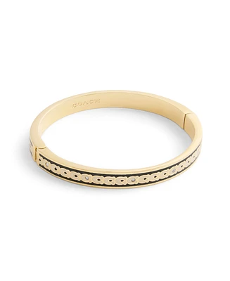Coach Signature Faux Stone C Enamel Bangle Bracelet