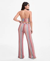 Guess Womens Fearne Knit Halter Top Wide Leg Pants