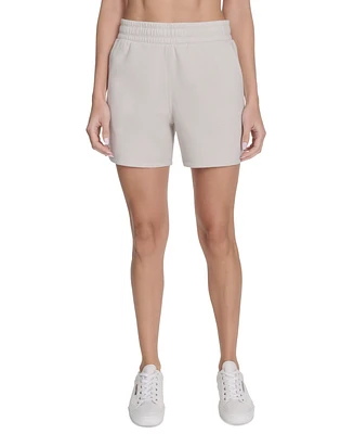 Calvin Klein Performance Women's Fleece Smocked-Waistband Shorts