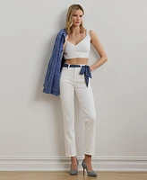 Lauren Ralph Women's High-Rise Straight Ankle Jeans