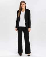 Pietro Brunelli Maternity Linen Mix Textured Elastic Waist Flared Robert Trousers