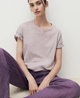 Mango Women's Short-Sleeved Cotton T-Shirt