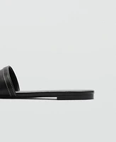 Mango Women's Buckle Leather Sandals