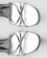 Mango Women's Crossed Strap Heeled Sandals