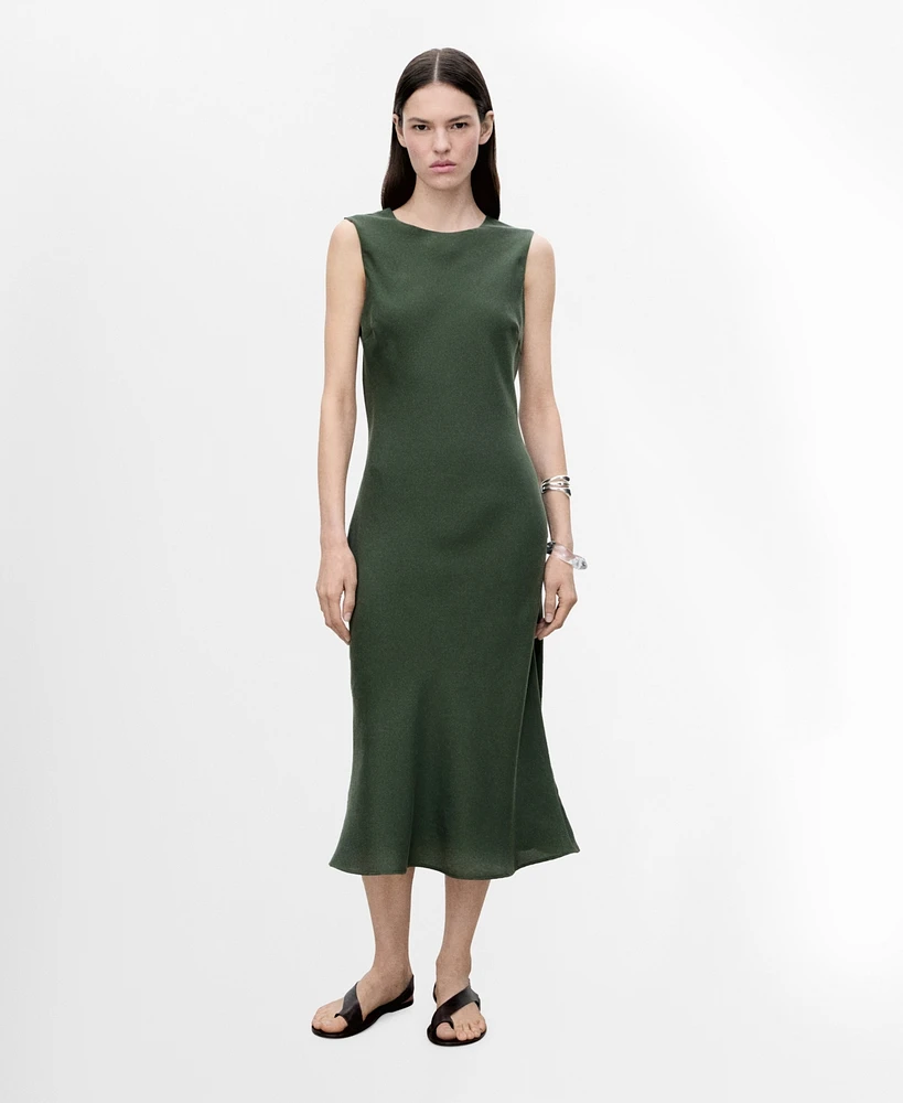 Mango Women's Shift Midi Dress