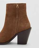 Mango Women's Heel Suede Ankle Boots