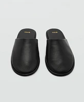 Mango Women's Backless Leather Shoes