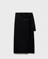 Mango Women's Linen Sarong Skirt