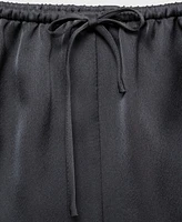 Mango Women's Satin Bow Shorts