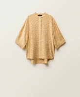 Mango Women's Textured Oversize Shirt