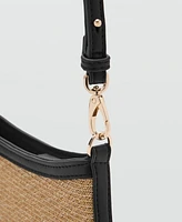 Mango Women's Natural Fiber Shoulder Bag