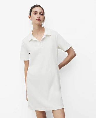 Mango Women's Terry Cotton Nightgown Dress