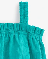 First Impressions Baby Girls Clip-Dot Cotton Tank Sunsuit, Exclusively at Macy's
