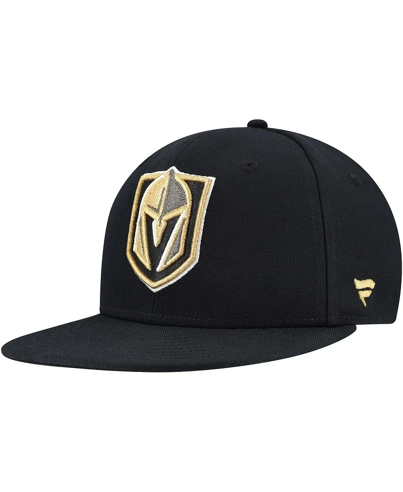 Fanatics Men's Black Vegas Golden Knights Core Fitted Hat