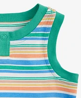 First Impressions Baby Boys Striped Henley Tank Top, Exclusively at Macy's