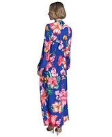 Halston Women's Button-Front Belted Maxi Dress