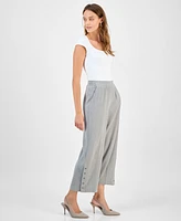 Kasper Women's High Rise Cropped Pull-On Pants