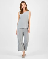 Kasper Women's Textured Scoop-Neck Sleeveless Top