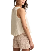 Lucky Brand Women's Cotton Woodstock American Flag Tank Top