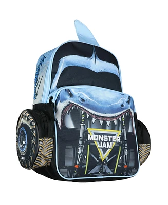 Monster Jam Backpack Megalodon Predator Truck Grill 3D Character School Book Bag