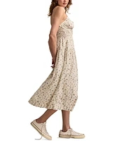 Lucky Brand Women's Smocked-Waist Floral Midi Dress