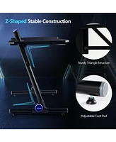 43.5 Inch Height Adjustable Gaming Desk with Blue Led Lights