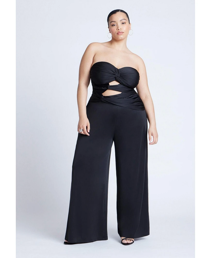 Eloquii Plus Twist Detail Jumpsuit With Cutout