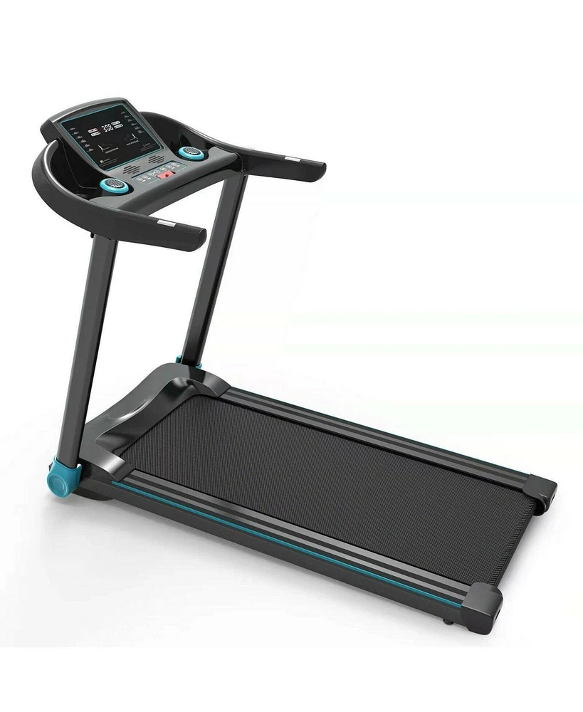 2.25HP Electric Running Machine Treadmill with Speaker and App Control-Blue