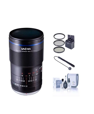 Venus Laowa 100mm f/2.8 Manual Aperture 2x Ultra Macro Apo Lens for Pentax K, Bundle with ProOptic 67mm Filter Kit, Cleaning Kit, Lens Cap Tether